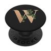 gold plants noble letter W initial letter W PopSockets Swappable PopGrip