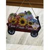 Metal Hanging Plaque Farm Fresh Pumpkins 9 Tall