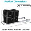 Pull Out Trash Can Kitchen Under Cabinet Waste Container Slide Out Waste Bin