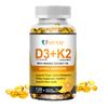 Vitamin D3 5000IU and K2 MK-7 100mcg - 120 Tablets - Immune Function Wellness US
