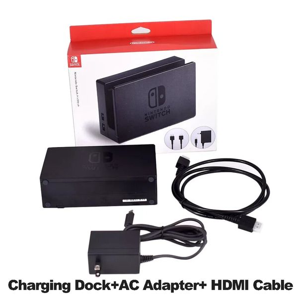 Original Nintendo Switch Charging Dock+AC Adapter Power Cable+HDMI CABLE Set TV