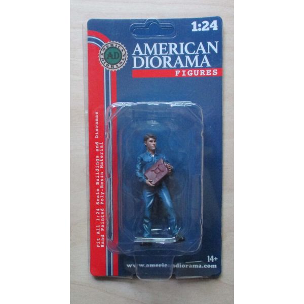 NEW VERSION DAN GAS CAN MECHANIC AMERICAN DIORAMA 1:24 MAN GUY 3" FIGURE