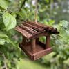 Hanging Wooden Garden Wild Bird Table Feeder