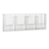 Taymar DL Portrait Leaflet Holder with 4 Pockets - Clear