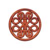 Folkcraft® Rosette, Curvy Road, Padauk, 1 1/2" Diameter
