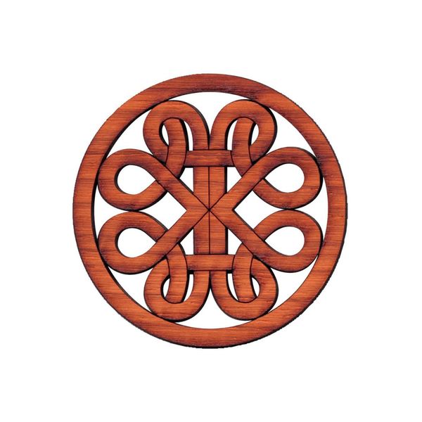 Folkcraft® Rosette, Curvy Road, Padauk, 1 1/2" Diameter