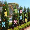 Easter Bow for Decoration, Pastel Gift Bows, Spring Rustic Bows for Wreaths, Lantern Bow, Easter Basket Bow, 4 Pcs (Easter)