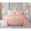 2 Piece Bedspread Quilted Comforter Bedding Set Tufted Material Velvet Edge Single Blush Pink