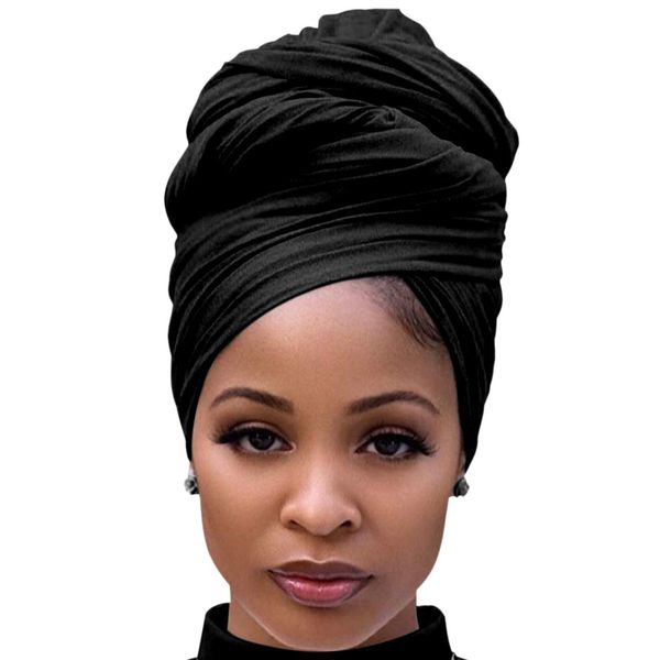 Women Jersey Headwrap Turban Hijab Headscarf Beach Sarong Scarf Party Shawl Wrap