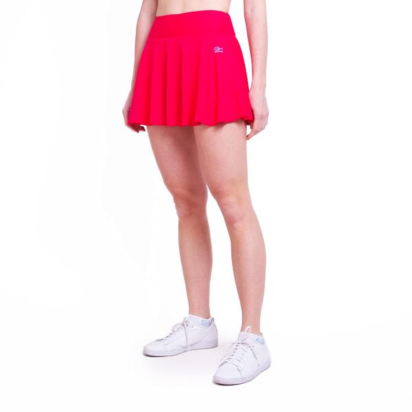 Sportkind Mädchen & Damen Tennisskort mit Ballgürtel, atmungsaktiver Sport Rock mit Innenhose, pink, Gr. M