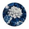 Blue and White Vintage Dahlia Flower Pattern PopSockets Swappable PopGrip