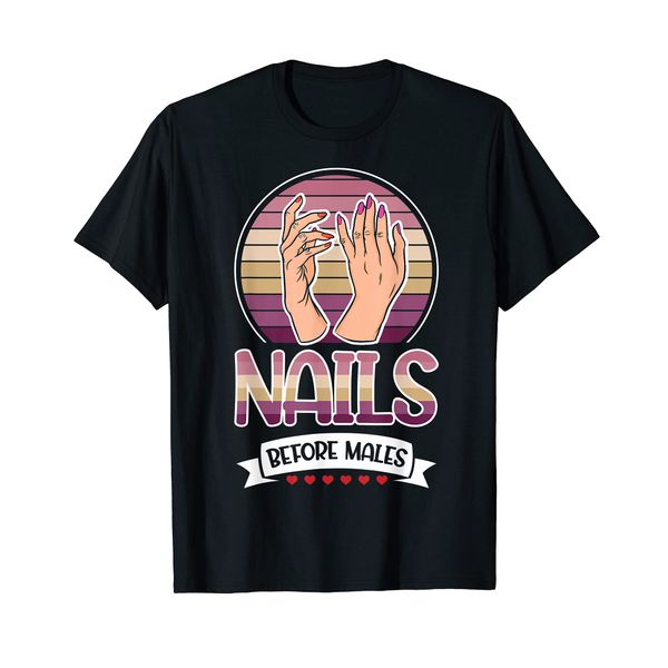 Nail Done Nail Technician Nail Polish Males T-Shirt