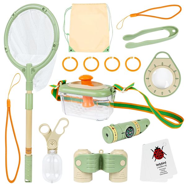 ADKYSL Bug Catcher for Kids, 9 Pcs Kids Bug Catching Kit, Kids Nature Explorer Bug Kit, Bug Collection Kit for Boys Girls