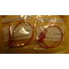 pomona  3780-12-2 mini grabber patch cord 12" (QTY.  2 RED CORDS)