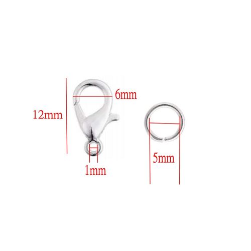 JZK 140 pcs Jewellery lobster claw clasps + 990 pcs open jump rings, jewelry accessories kit for jewellery findings jewelry making handmade jewelry