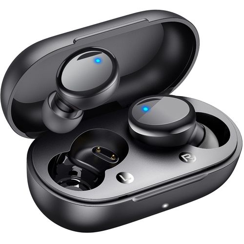 Lanteso True Wireless Bluetooth 5.3 Earbuds, 48H Playtime,Light Weight Headphones in Ear Buds Built in Mic Headset Premium Sound with Deep Bass,Clear Calls Earphones for Sports Workout Black