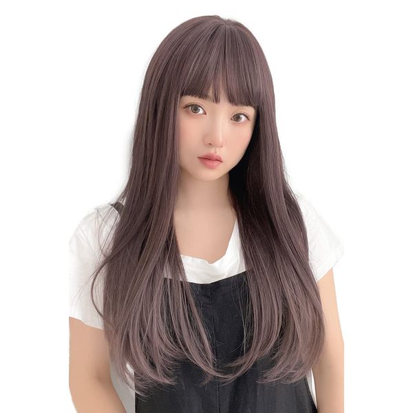 Brightlele hf1423x-KN Wig, Full Wig, Long, Straight, Semi-Long, Wig, One Curl