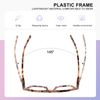OKH Women Reading Glasses 3 Pack Blue Light Blocking Computer Anti Glare Spring Hinge Rectangle Readers (3pcs Different Tortoise 3.0+)