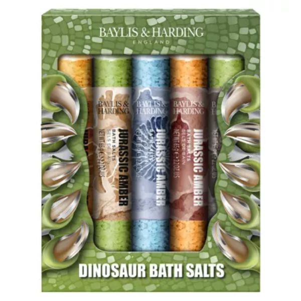 Baylis & Harding Dinosaur 5 Test Tube Bath Salts Gift Set