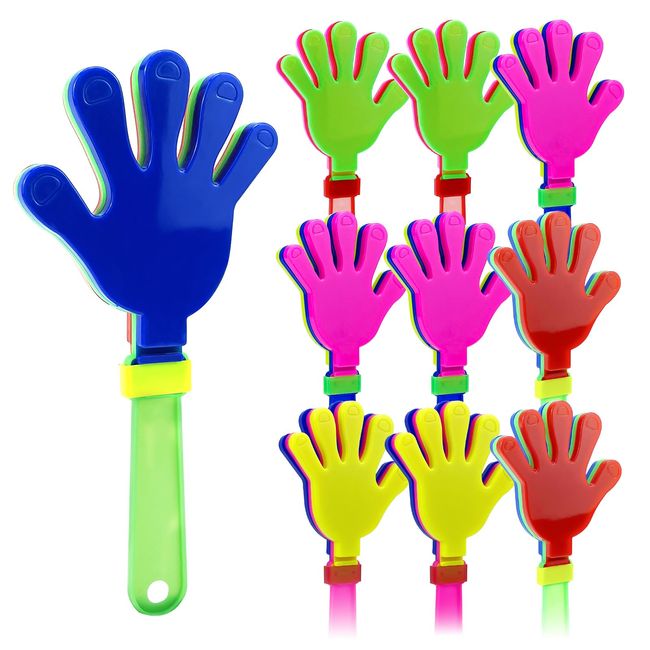 Huang Yem 10 Pcs Hand Crapper Clap Toy Hand Crackling Cheer Handy Clap Stick Clapping Device Clap Toy Cheer Props