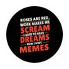 Funny Roses Are Red Poem Retro Programming Humor PopSockets Adhesive PopGrip