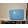 Size B Autoclaveable Flat Instrument Tray Plastic Blue and Tan