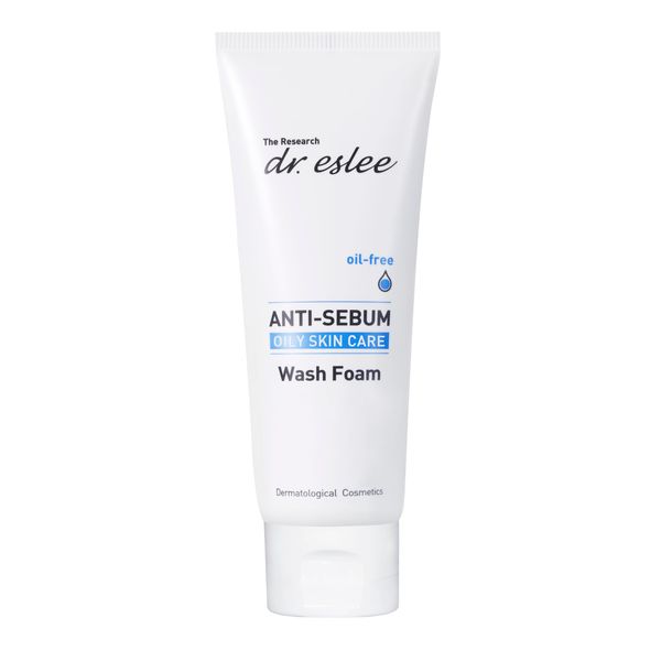 dr. eslee Anti-Sebum Wash Foam 100ml, Foaming Facial Cleanser for Oily Skin, Controls Excess Sebum, Soothes Irritated Skin, Clean and Matte Finish After Cleansing, SLS/SLES-Free, Korean Skin Care