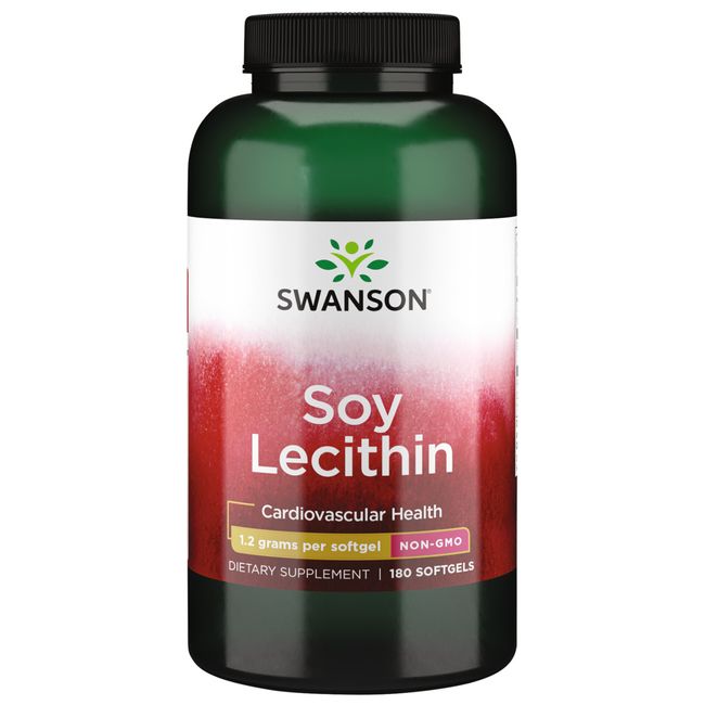 Swanson Soy Lecithin Non-GMO 1200 mg 180 Softgels