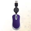 Hemobllo Mini USB Optical Mouse - Retractable Mouse Wired Mouse Mini Travel Mouse Computer Mouse Small Mouse Portable Mouse for Laptop Computer PC, Purple