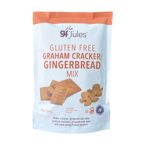 gfJules Certified Gluten Free Graham Cracker and Gingerbread Baking Mix | Non-GMO, Vegan, Kosher & Top 9 Allergen Free | Perfect Long-Lasting Snacks | Baking Alternative to Regular Mixes | 19 Ounces