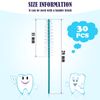 Cowwell Interdental Brush Teeth Soft Dental Picks Tooth Floss Interdental Brush Betweens Interdental Brush Refills White Refills for Tooth Cleaning (Middle, 30 Pieces)
