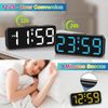 Small Digital Alarm Clock RGB Display Dimmable Plug-In with Battery Backup