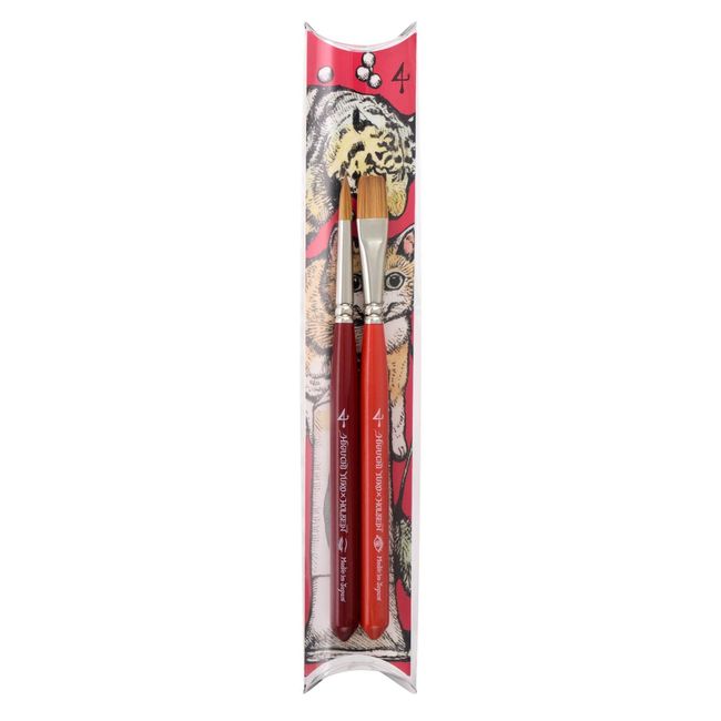 Yuko Higuchi x Holbein 2023 Collaboration Item Brush (Flat & Round) No. 4 [Set of 2] (474309)