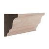 EWSC16 Solid Crown 1-3/8" High x 1" Deep Moulding. Unfinished, Poplar, 42"