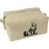 ' Siberian Cat Looking Up' Canvas Wash Bag/Makeup Case (CS00043238)