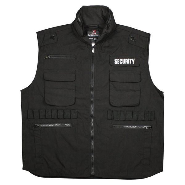 Rothco Ranger Vest/Security, Black, 3X-Large