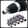9 Pcs Hex Drill Bits Tools, Socket Nut Driver Set Hex Shank Nut Setter Driver Powerful Socket Combination Quick Change Metric Nut Driver Set for ElectricManual Screwdrivers
