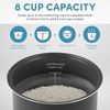 Aroma 8 Cup Digital Rice Cooker with Steamer and Slow Cook Function