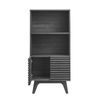 Modway Render  Mid-Century Modern Display Cabinet Bookshelf in Charcoal