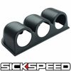 BLACK TRIPLE GAUGE POD PLASTIC DASH MOUNT HOLDER FITS AUTOMETER P3