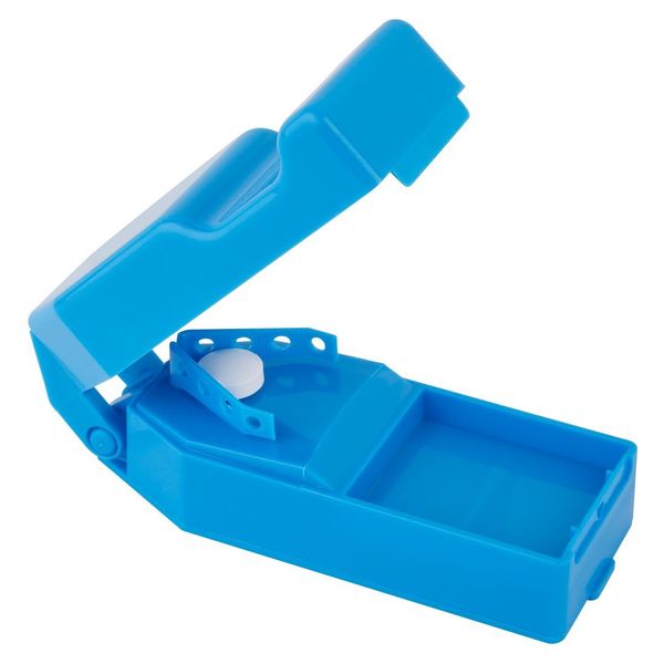 Ezy Dose Pill Cutter and Splitter with Storage, Cuts Pills, Vitamins, Tablets, Stainless Steel Blade, Travel Sized, Colors May Vary