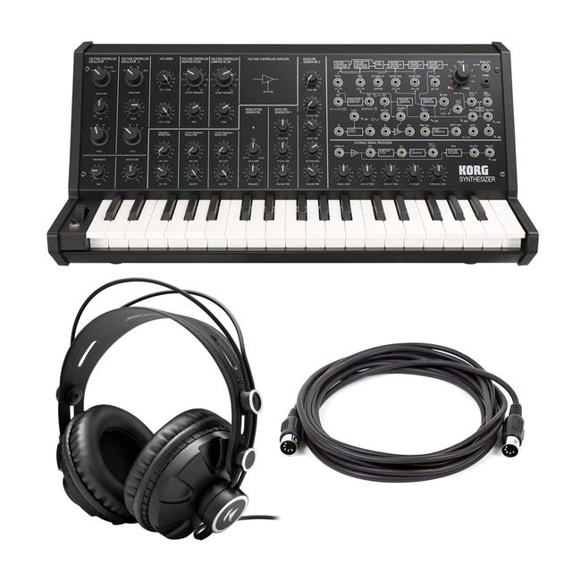 Korg MS20 Mini Semi modular Analog Synthesizer with Monitor Headphones and Cable