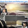 Adjustable Car Sun Visor with PC Lens and Side Sunshade Extender Anti-Glare