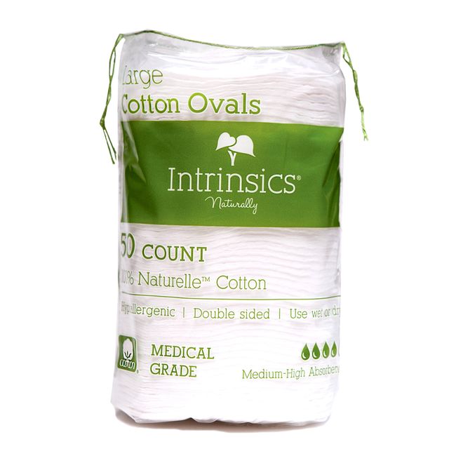 Intrinsics 407406 Large Oval Cotton Pads 3" - 50 Count