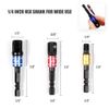 Impact Driver Bit Socket Adapter Set, 3pcs Hex Socket Adapter Drill Bit Socket Extension Set with 140mm Long 105° Right Angle Drill Attachment Bit Holder 1/4 Inch Hex Shank Bit Set