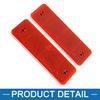 A ABSOPRO Car Reflector Sticker Rectangle Reflective Decal Red (Set of 2)