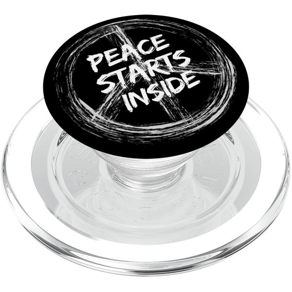 Peace Begins Inside Graphic Tee - Inner Peace Vibes PopSockets PopGrip for MagSafe