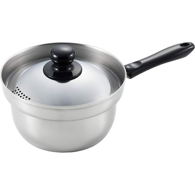 Yoshikawa SJ3199 Kurumen Tei Single Handled Pot 6.3 inches (16 cm), 2.1 L (2.1 L) with Lid, Made in Japan