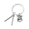 Musician Drummer Drum Kit Keyring Keychain