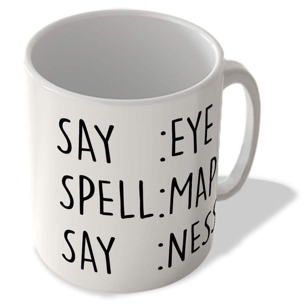 McMug - Say : Eye - Spell : Map - Say : Ness - Mug, Ceramic, 11fl.oz.